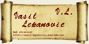 Vasil Lepanović vizit kartica